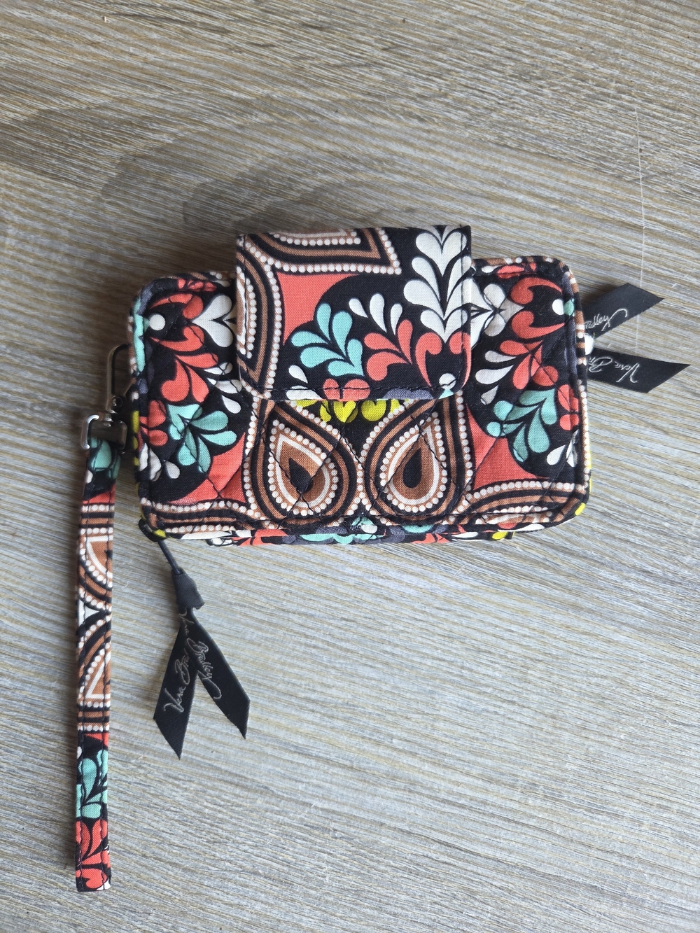 Vera Bradley Coral Floral Quilted Wallet ALL IN ONE Wristlet SIERRA Purse